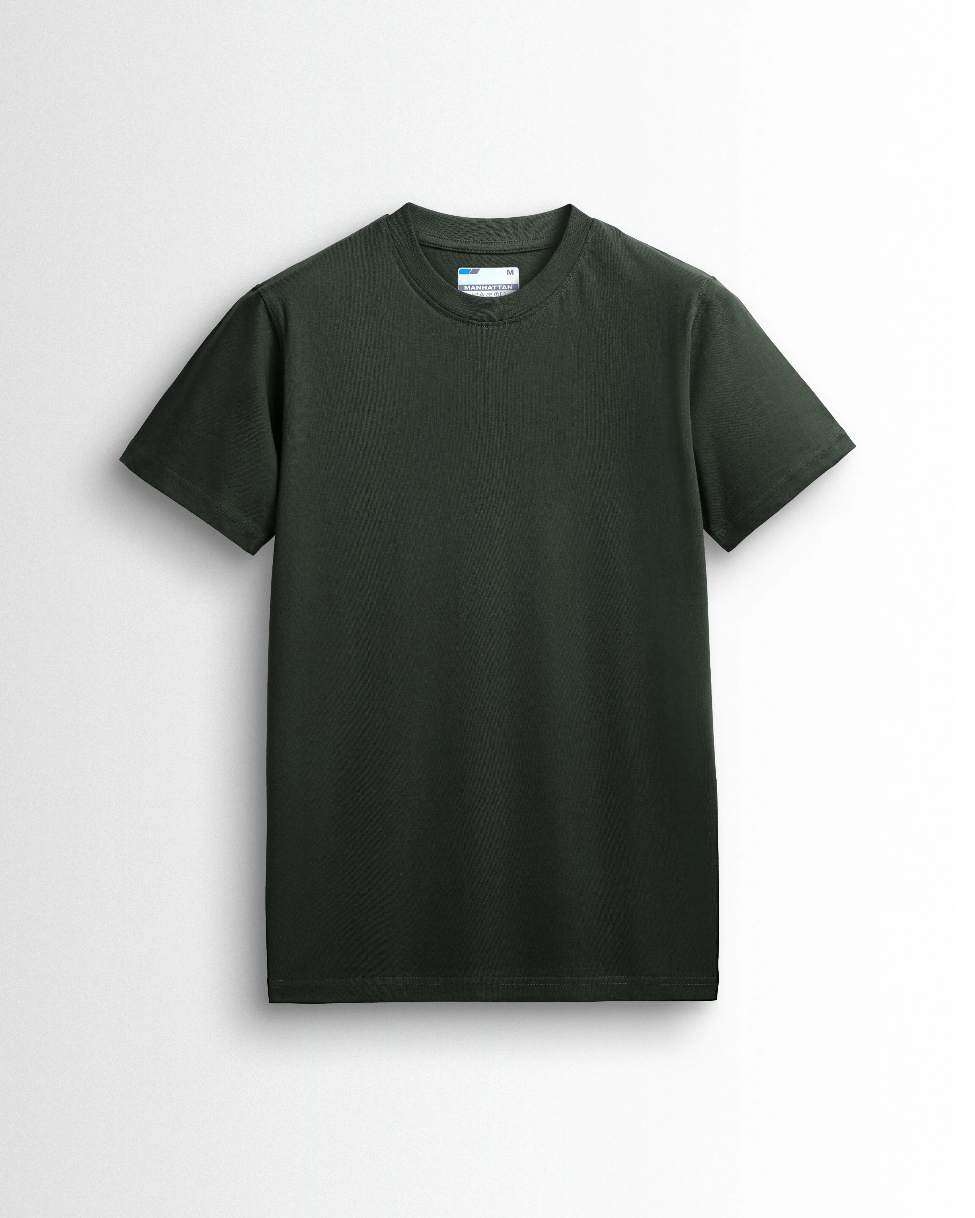 Basic Regular Fit T Shirts Unisex Military Green