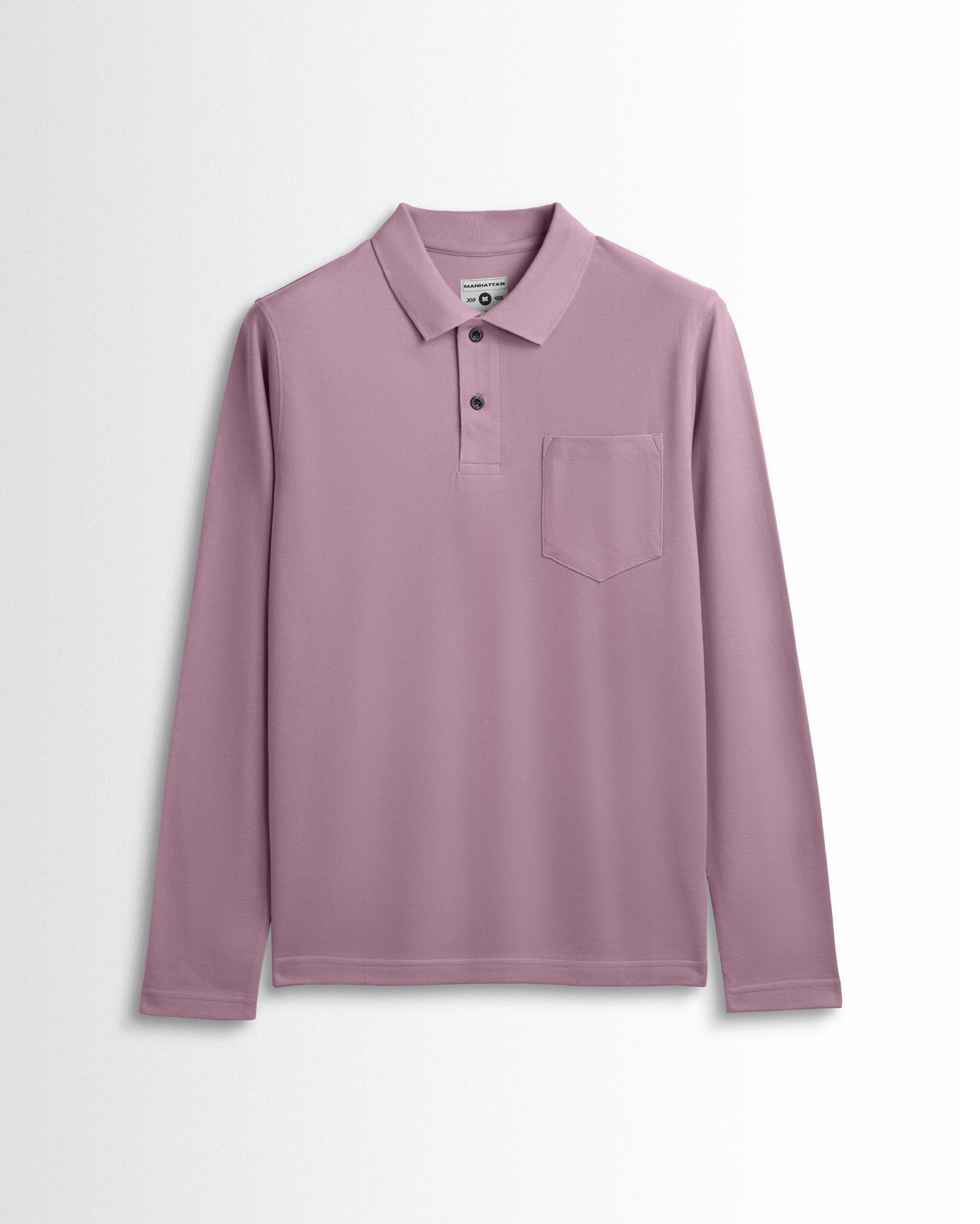 Cotton Polo Full Sleeve Pocket Unisex Soft Berry