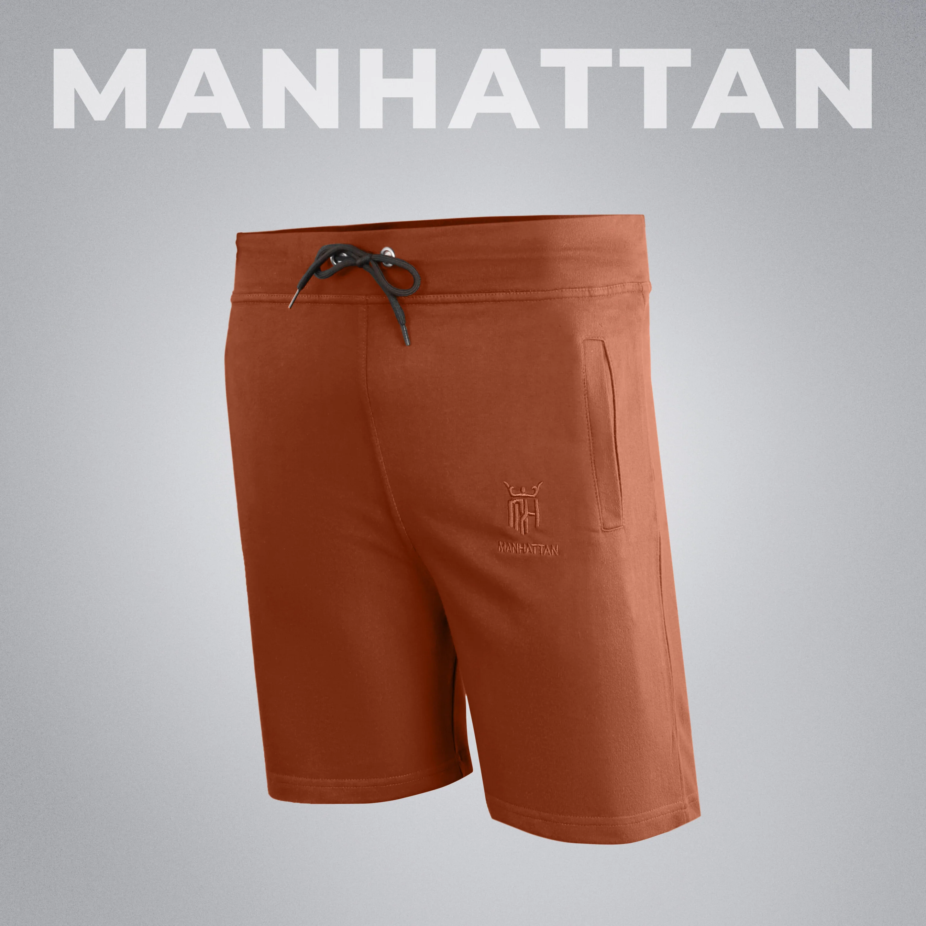 Premium Cotton Rust Shorts Regular Fit - Image 2