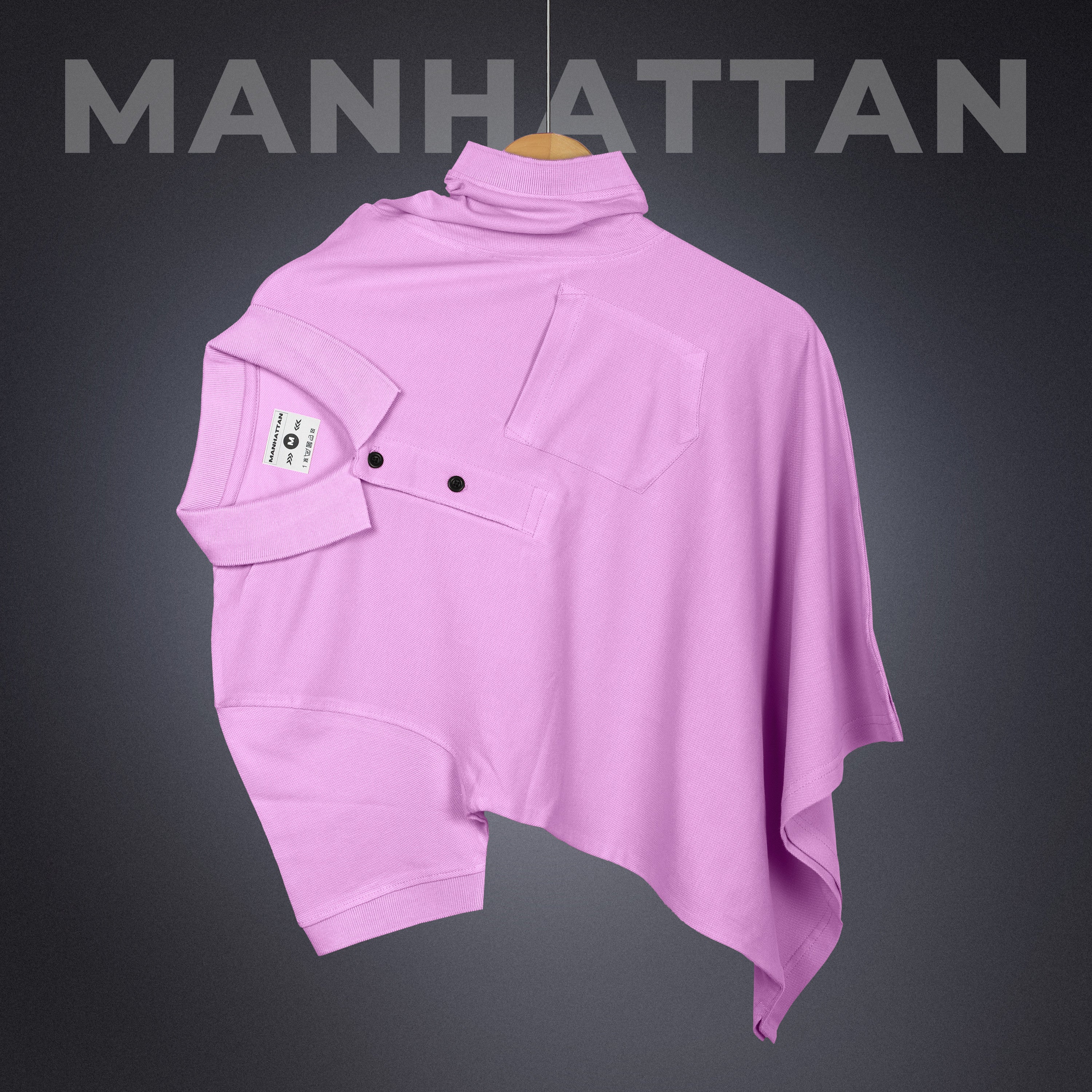 Pure Cotton Polo Pocket T shirts (Lilac)