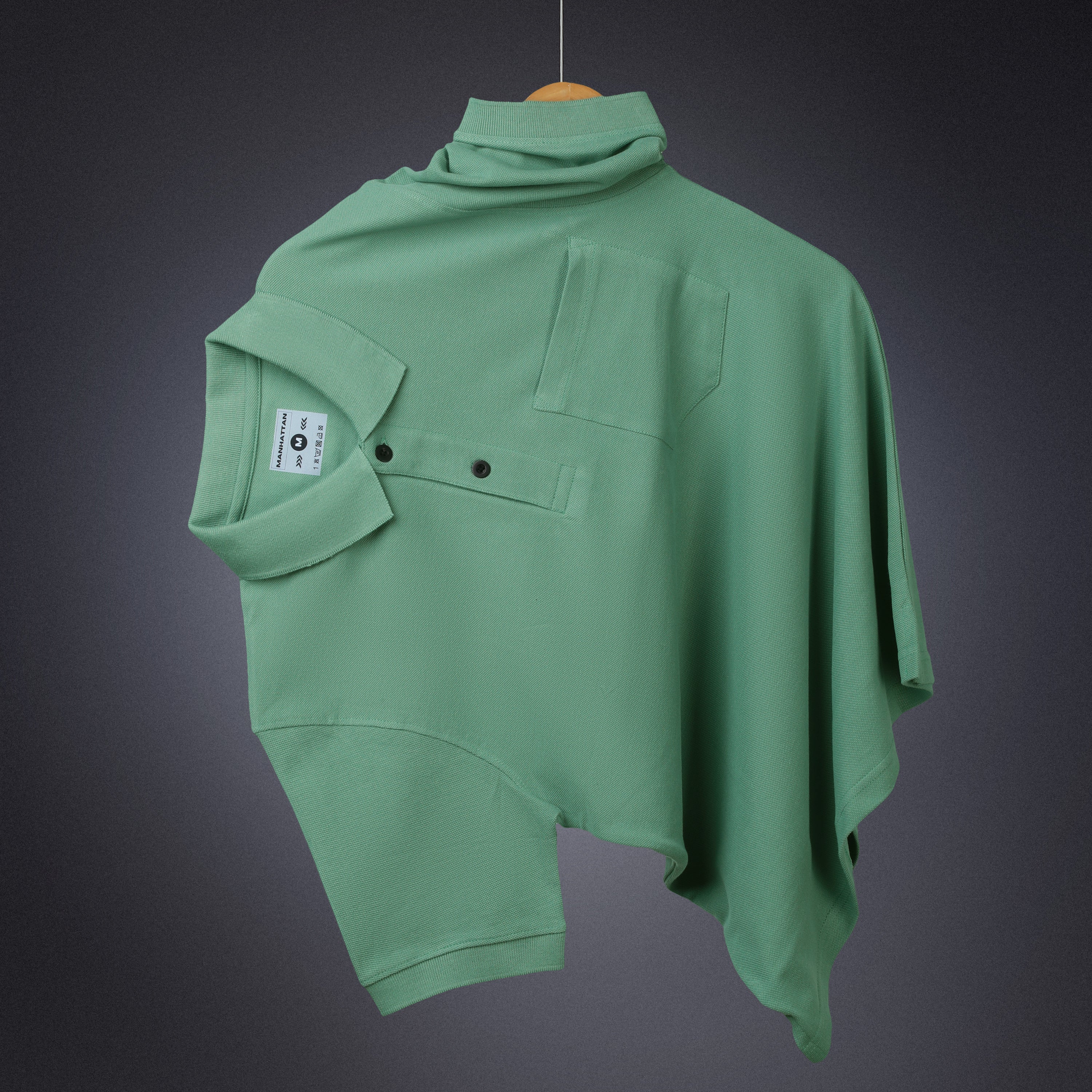 Pure Cotton Polo Pocket T Shirts (Olive Green)