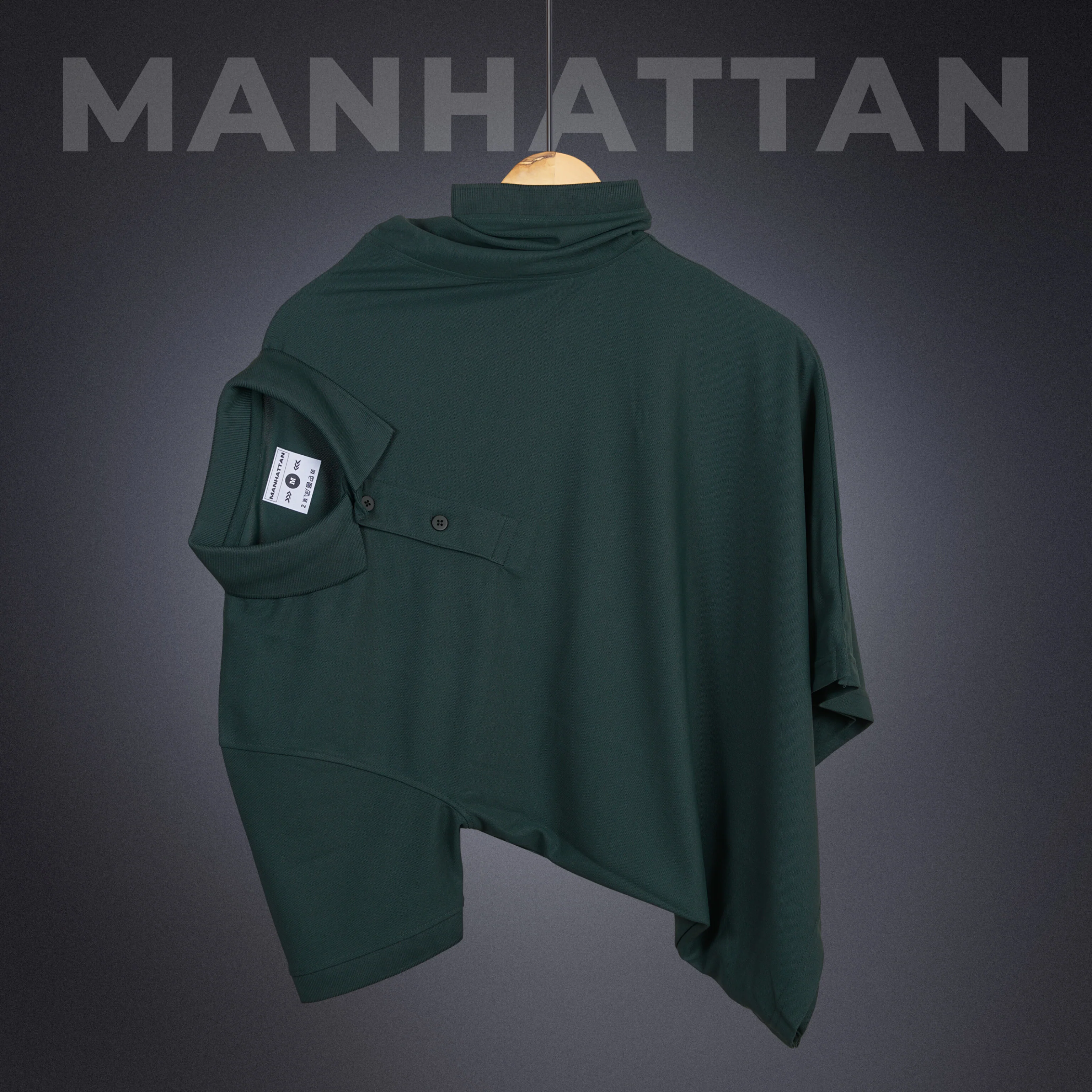 Sports Dry Fit Pine Green Polo T Shirts (Micro Polyester)