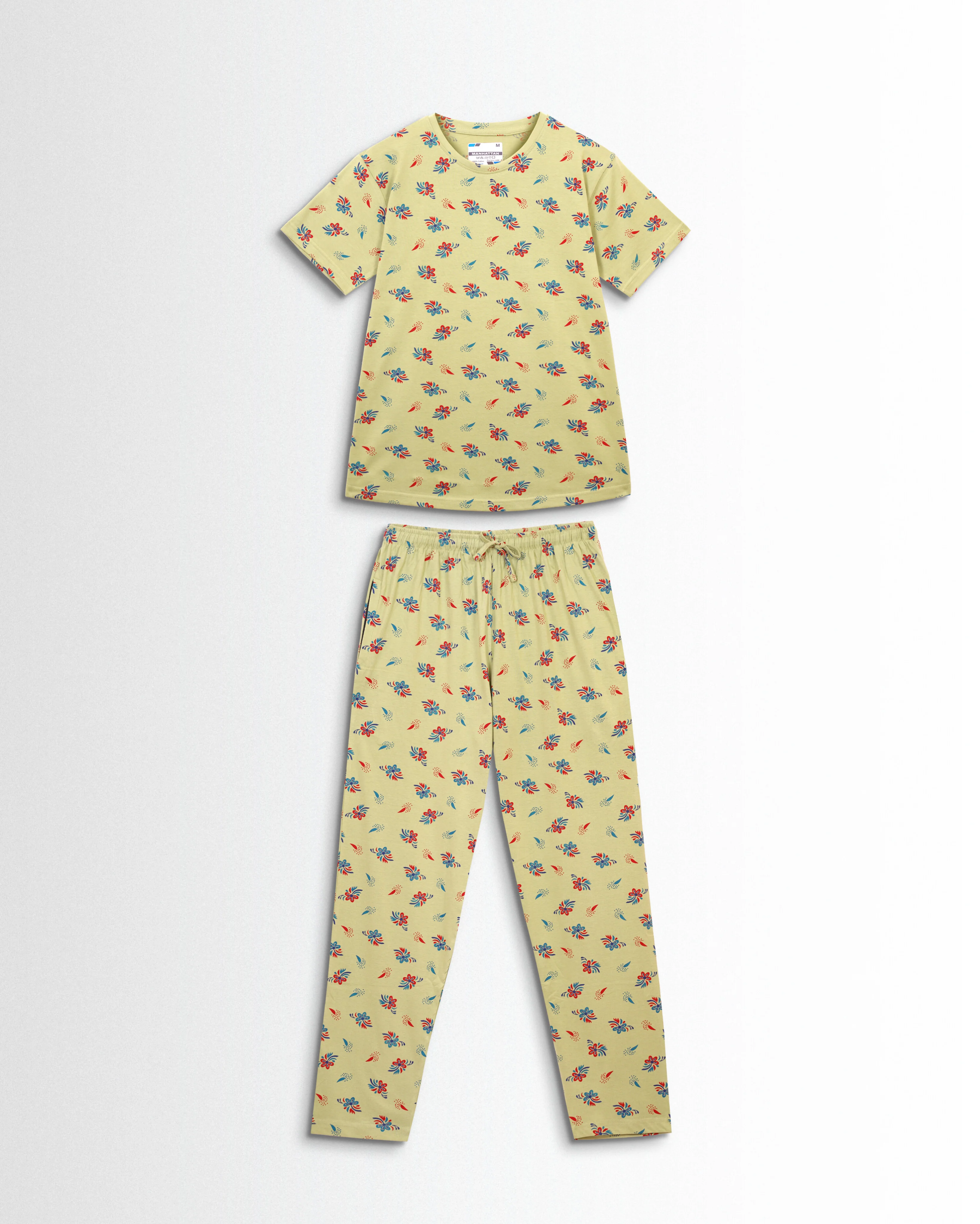 Women's Co ord set Beach Blue Flower
