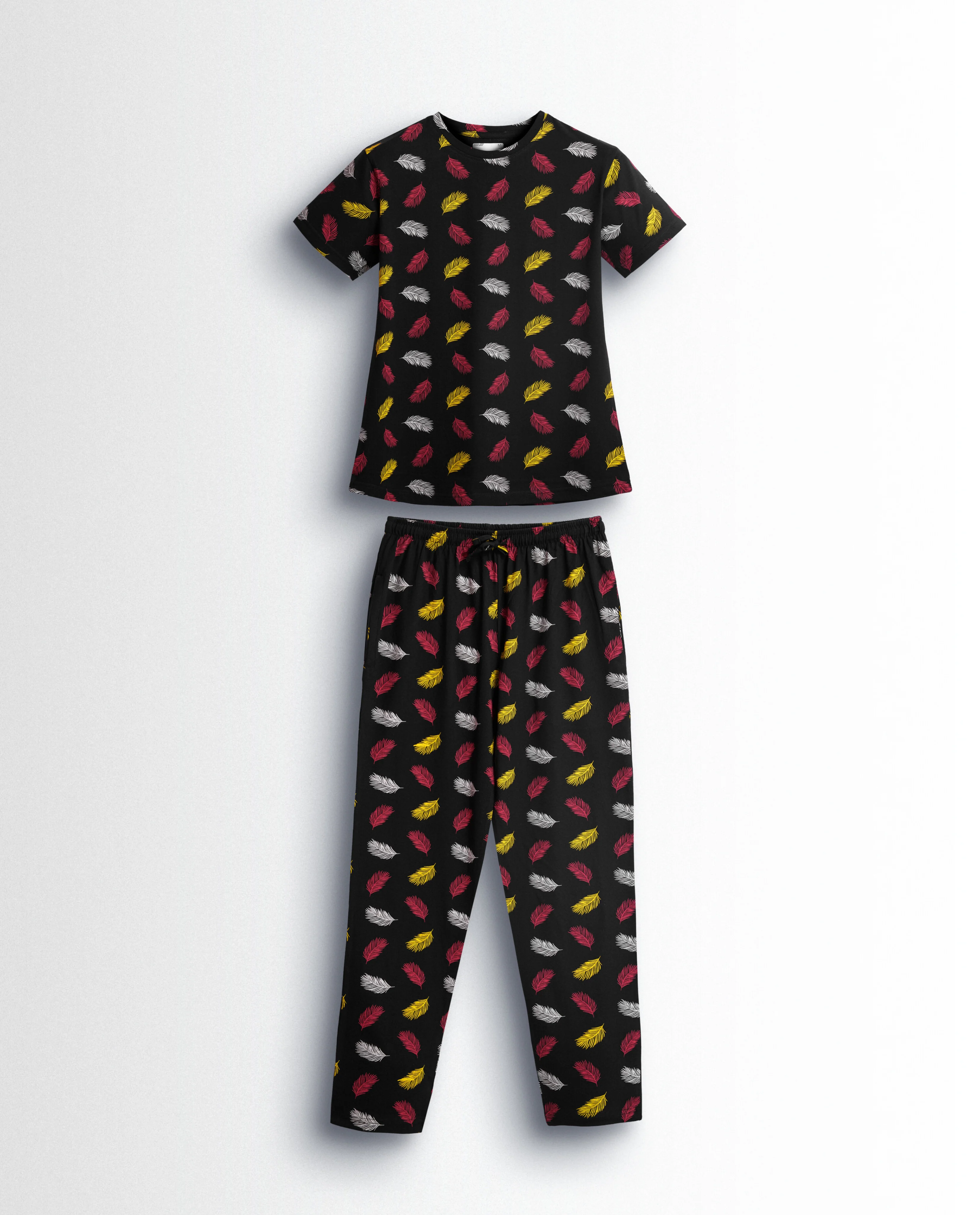 Women's Co ord set Black Leaf