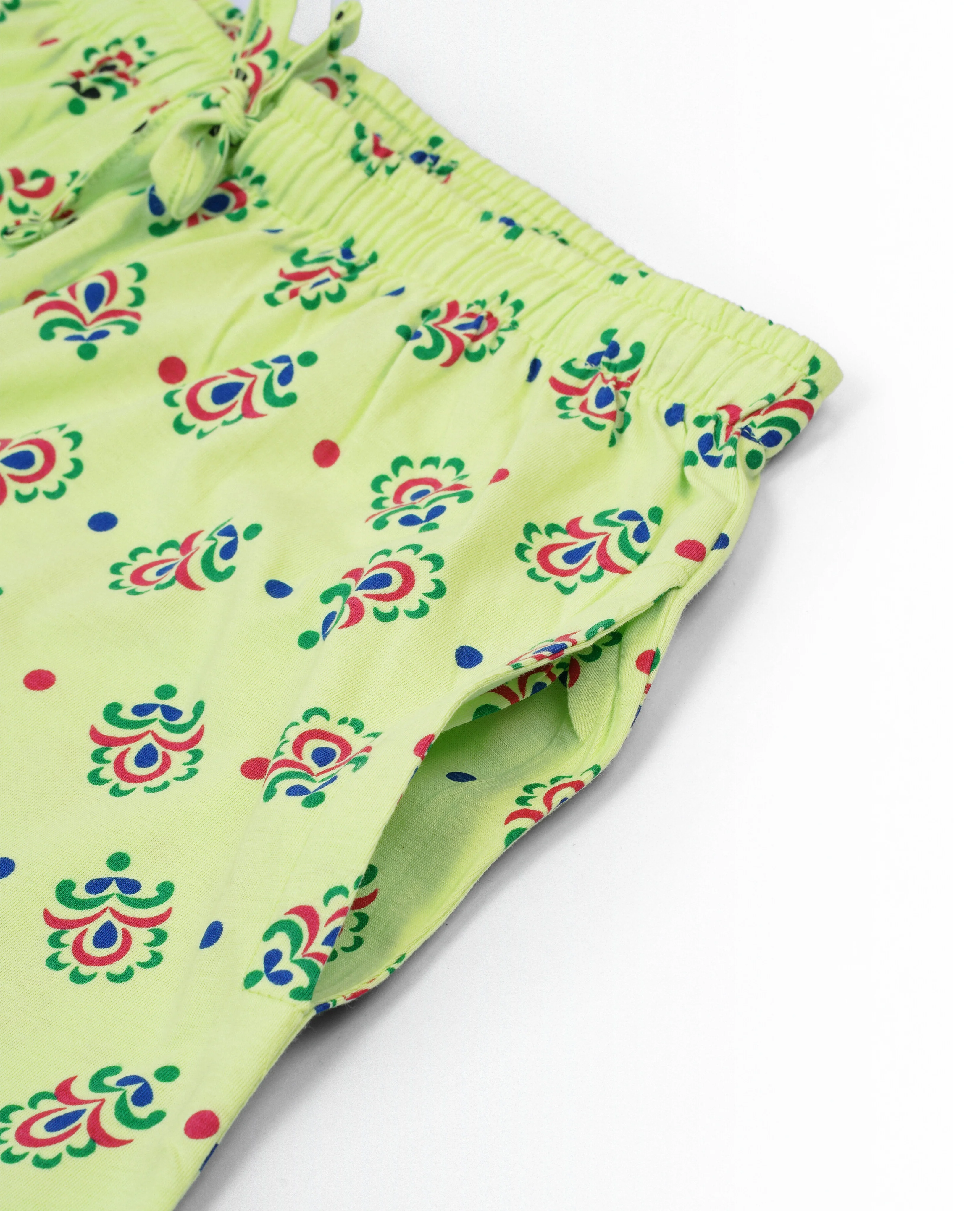 Women's Co ord set Light Green Flower Dots - Image 4